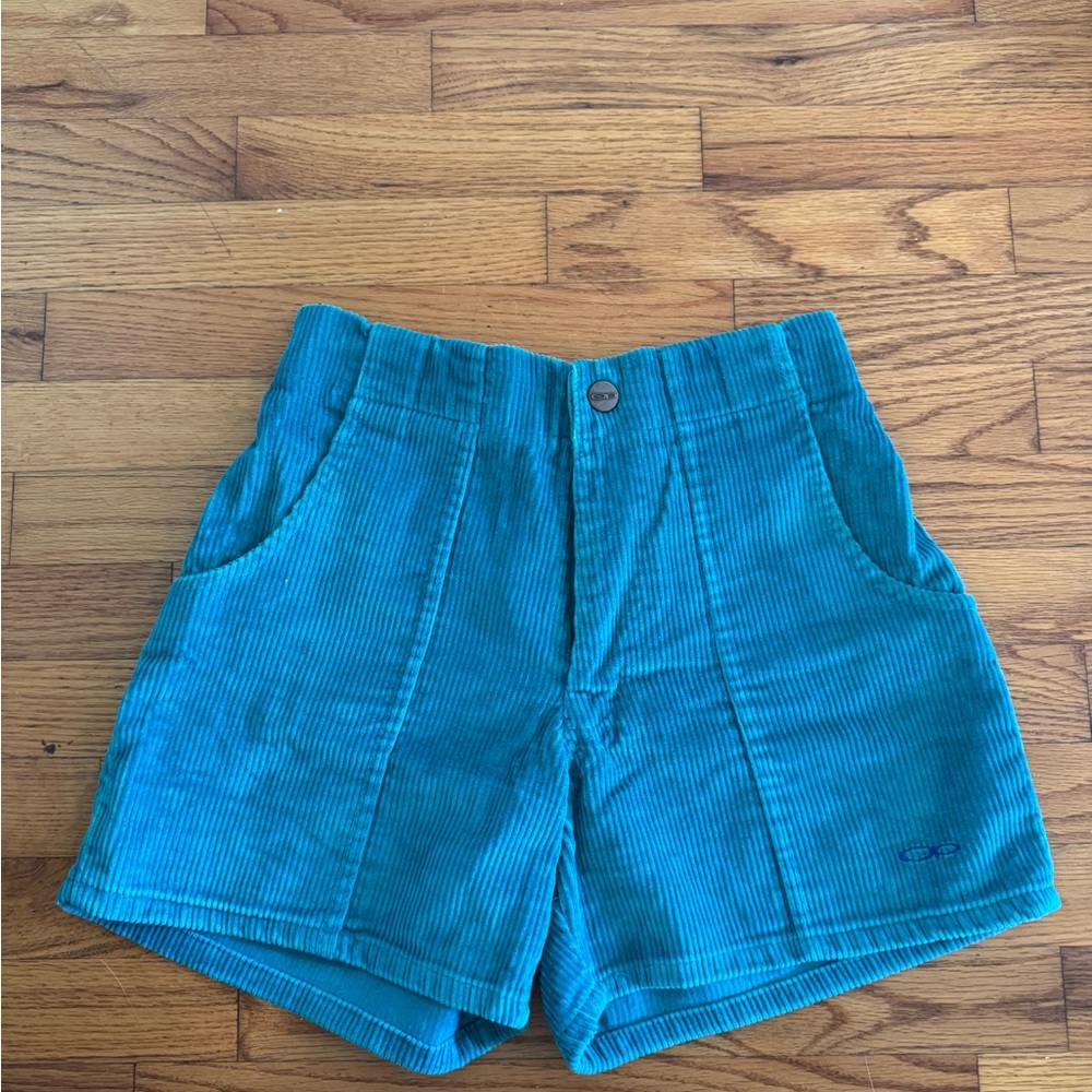 OP Women's High Waist Corduroy Shorts Teal